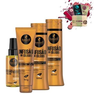 Imagem de Kit Haskell Infusão de Óleos Sh Cond 300ml Leave e Óleo