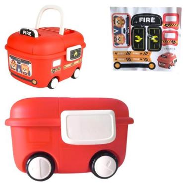 Imagem de Caixa Organizadora de Brinquedos Maleta Infantil C/ Rodinhas - Inter, 