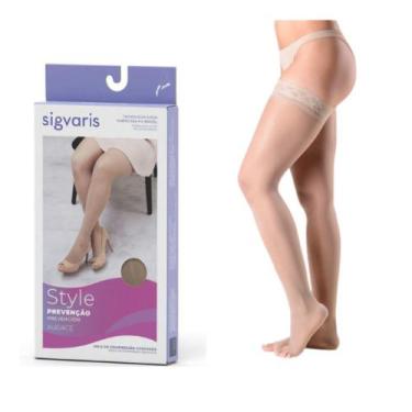 Imagem de Meia Sigvaris Audace 7/8 15-20 mmHg 120a Ponteira Aberta, Natural 2