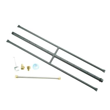 Imagem de Americangaslogs Queimador H retangular a gás e lareira com 3 tubos (91 cm)