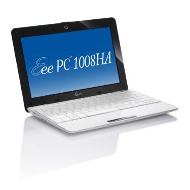 Imagem de Asus Eee PC Seashell 1008HA-PU17-WT Netbook branco de 10,1 polegadas - 6 horas de vida útil da bateria (Windows 7 Home Premium)