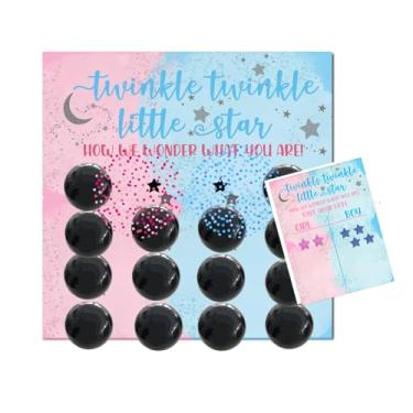 Imagem de Rool Conjunto de artigos de festa para revelação de gênero do bebê, ideias de jogos, pôster de votação e adesivos, balões e dardos para revelação de gênero, jogo de tabuleiro de dardos para meninos e meninas