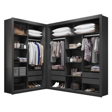 Imagem de Closet Modulado 6 Gavetas Preto Amoudi Móveis Preto Tx