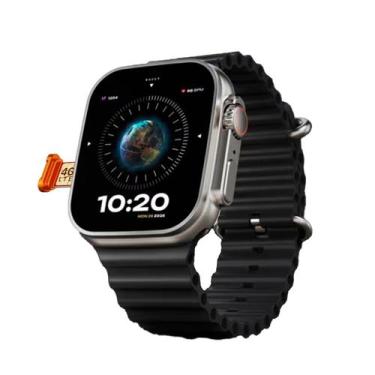 Imagem de Smartwatch Hw Ultra2 Preto Amoled Ia Chat-gpt 49mm Nfc Bluetooth 7 Tro