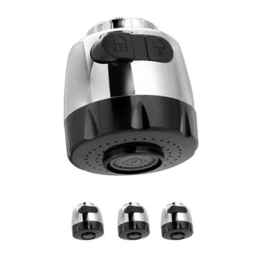 Imagem de 3 Bico arejador torneira 2 jatos encaixe adaptável flexivel - clink