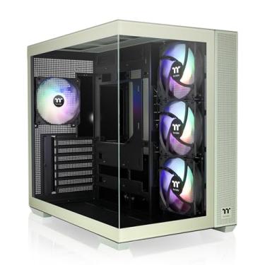 Imagem de Thermaltake Ver capa 380 TG ARGB Matcha verde ATX; ventoinhas ARGB de 4 x 120 mm incluídas; suporta placa-mãe de conector oculto; painel duplo de vidro temperado frontal e lateral; CA-1Z2-00MEWN-AZ