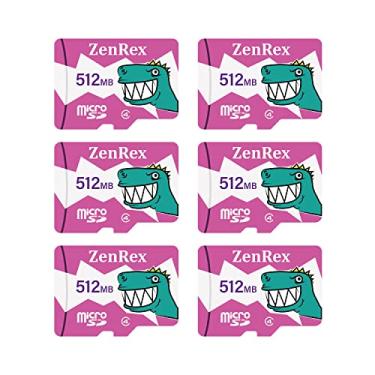 Imagem de ZenRex Pacote De 512 Mb Com 1 Cartão Memória Micro Sd C4 6 Unidades Para Armazenamento Dados Corporativos E Transferência Arquivos Adaptador