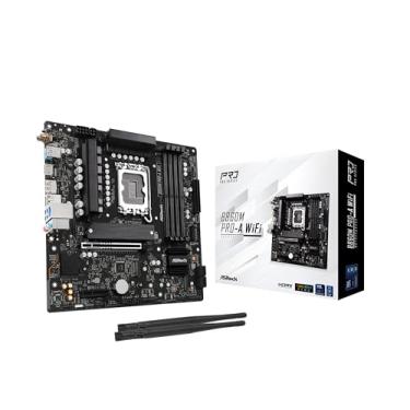 Imagem de ASRock B860M Pro A WiFi 6E Intel Core Ultra (Série 2) B860 DDR5 até 8666+ (OC) MHz 256GB M.2 LGA1851 Micro ATX Placa-mãe BIOS Flashback SATA3 6.0 Gb/s PCIe 5.0 Realtek 2.5G LAN