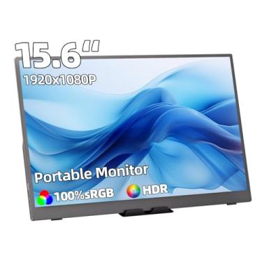 Imagem de gogtesi Monitor Portátil De 15,6" Fhd 1080P Com Suporte, Tela Ips Para Pc, Mac, Celular, Switch, Ps, Xbox Usb-C E Hdmi (Sem Adaptador)