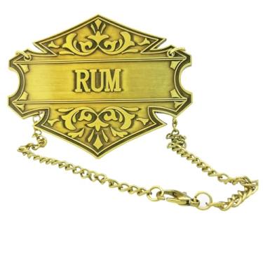 Imagem de Etiquetas de decantador de vinho para uísque - Etiquetas vintage em uma corrente para álcool - Etiqueta de garrafa de licor Etiqueta de licor para vodca, rum, uísque, conhaque de bourbon Tequila Gin