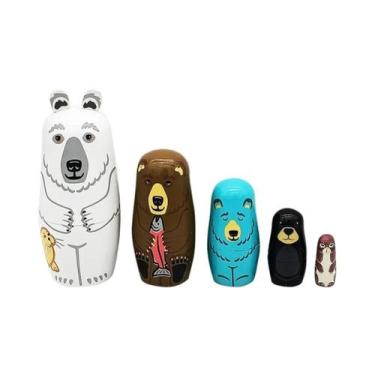 Imagem de Bonecas Matryoshka De Pato Amarelo, Bonecas De Madeira Russas De Nidif
