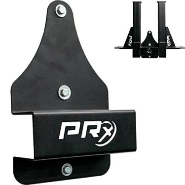 Imagem de PRx Performance Suporte de armazenamento de braço Spotter montado na parede para furos de 1,5 cm e 2,5 cm para rack de agachamento de 5,8 cm e 8,8 cm x 3 cm, feito nos EUA, peso em aço, economia de espaço, casa, garagem, academia, equipamentos de treino