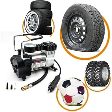 Imagem de Compressor De Ar Veicular Profissional Portátil 12v Carro