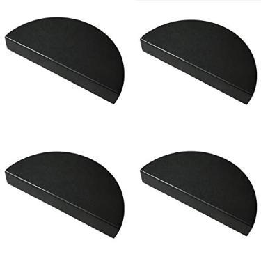 Imagem de Puxadores de gaveta C-C de 6,35 cm com meio círculo de lua e puxador de gaveta para armários com alça de armário em ouro escovado preto fosco 6,35 cm 64 mm, pacote com 4 (preto fosco)