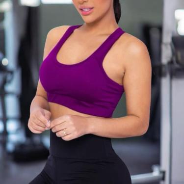 Imagem de Top Fitness com bojo Corrida Treino Academia Yoga Suplex ALÇA MÉDIA 31