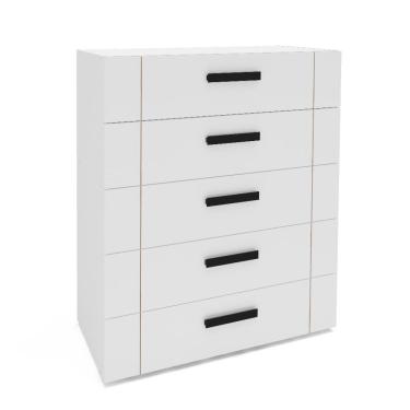 Imagem de Cômoda Lisboa 5 Gavetas Branca