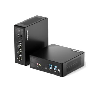 Imagem de FANPEEC Mini PC N150 8 GB RAM DDR5 256 GB NVME SSD, mini computador Windows 11 Pro/Linux com 2 × LAN, 6 × USB, WiFi5, BT4.2, 2 x HDMI 1 xDP, TPM 2.0, pequeno PC com suporte para início automático