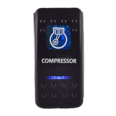 Imagem de E Suporte 12V 20A Barra Botão Rocker Interruptor Interruptor Azul LED Compressor Luz Carro Barco Caminhão