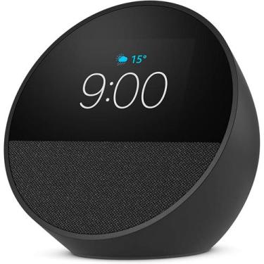 Imagem de Despertador Inteligente Echo Spot 2024 com Alexa Cor PRETA - Amazon