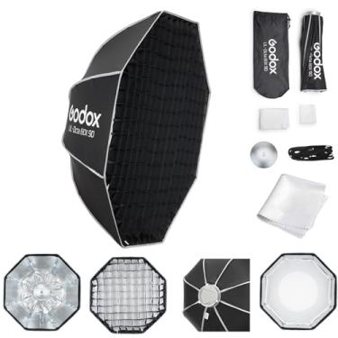 Imagem de Godox Softbox Godox 90 cm/35,4 polegadas guarda-chuva octogonal softbox, suporte Bowens com difusores frontais e internos removíveis/aderência/placa difusora para fotografia, transmissão ao vivo