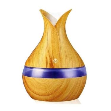 Imagem de Aromatizador Difusor Ambiente Ultrassônico Umidificador Led - Madeira 