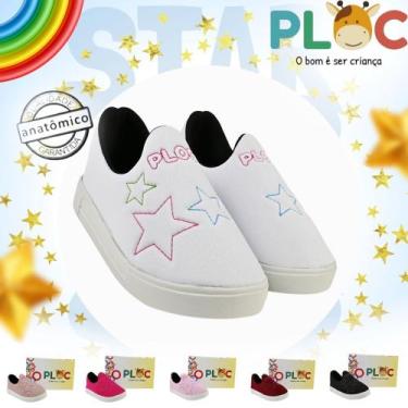 Imagem de Tênis infantil Ploc Estrelinha Casual Menina Anatômico Escolar, 27, Br
