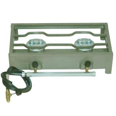 Imagem de Fogão 2 Bocas Alta Pressão Semi Industrial A Gás Pequeno Portátil Cami