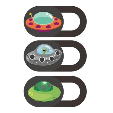 Imagem de HOMSFOU Linda capa para câmera de laptop, capa deslizante para webcam, 3 peças, protetor de lente de privacidade