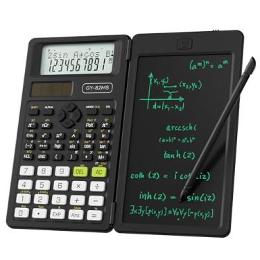 Imagem de NEWYES Calculadora científica para estudantes, calculadora científica dobrável 82 MS com bloco de notas para ensino fundamental e médio