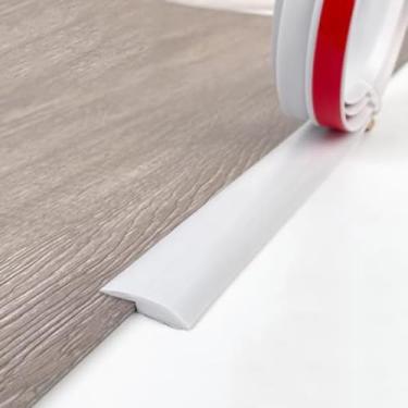 Imagem de Tira De Transição De Piso Autoadesiva,tira De Acabamento De Borda De Piso De Vinil,faixa De Borda De Carpete Flexível Guarnição De Molduras à Prova D'água Para Uni, White, 1m/36in