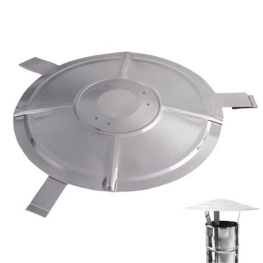 Imagem de Chapéu Fixo Inox Chaminé Universal Chinês Para Fogão A Lenha - 150 Hedlund