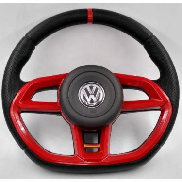 Imagem de Volante Golf Gti Gol Bola G2 / G3 / G4 Vermelho - volkswagen