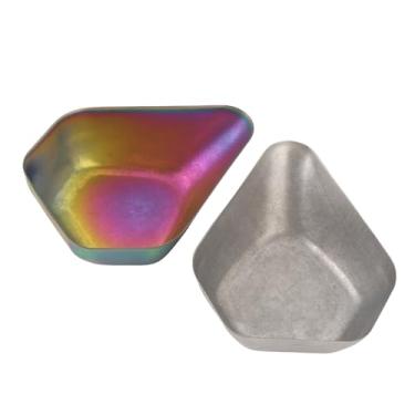 Imagem de AUNMAS 2 Pcs 304 Aço Inoxidável Grãos de café Dosagem Navios, Multifuncionais Copos de Dosagem para Grãos de café, Loose Leaf Tea, Açúcar, Leite Em pó, Cor Retro Colorido