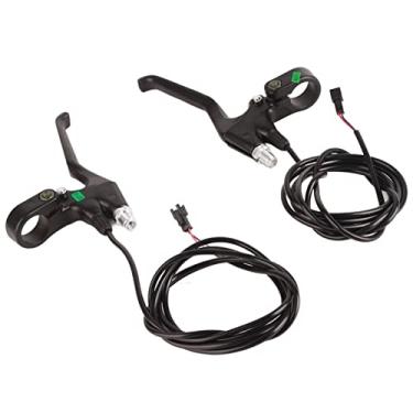 Imagem de Domary Par, 2 Fios Alavanca de Freio Elétrico, Plástico de Alumínio, Bicicleta de Montanha, Guidão de 22,5 Mm, Proteção do Motor, Energia de Corte, Cabo de 1,5 M, Peça de Substituição,