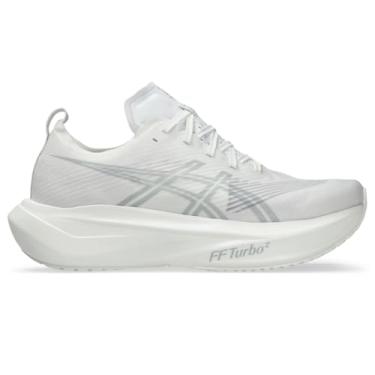 Imagem de ASICS Tênis de corrida unissex MEGABLAST, Branco/cinza Piedmont, 38