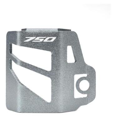 Imagem de Tampa de enchimento de óleo da tampa do reservatório de freio dianteiro traseiro da motocicleta compatível com Z750 Z 750 Z750S 2005 2006 2007 2008 2009 2010 2011 2012 (1 cinza protetor)