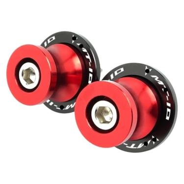 Imagem de BYYINGSUS Parafusos de suporte deslizantes de bobinas de braço oscilante de 6 mm acessórios de motocicleta compatíveis com Y&AMAHA MT03 MT09 MT10 MT 03 09 10 Mt03 Mt09 Mt10 (vermelho Mt10)