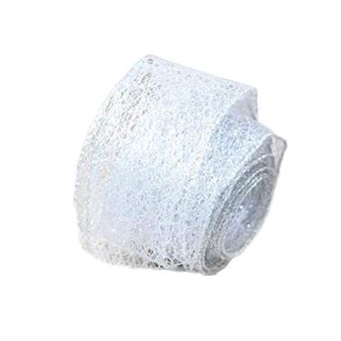 Imagem de 2 peças fita metálica com glitter fita de tecido brilhante para artesanato de árvore de Natal, costura, festa de casamento, exposição do dia da Grã-Bretanha, faça você mesmo, artesanato para fazer