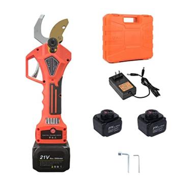 Imagem de Tesouras de poda elétricas, tesoura sem fio de 21V, tesoura eficiente de íons de lítio, galhos de árvores de bonsai, ferramentas elétricas de jardim elétricas S32 32mm))