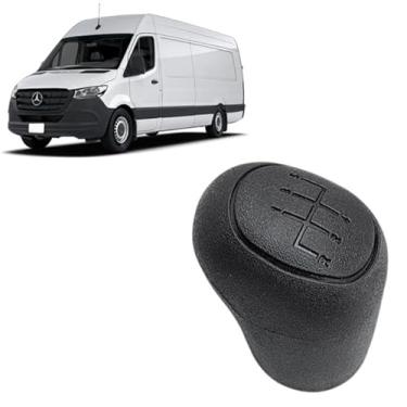 Imagem de Reposição Manopla Bola Console Alavanca Câmbio Manual Compatível Com Sprinter 311 E500 2003 Á 2011 (PRETO)