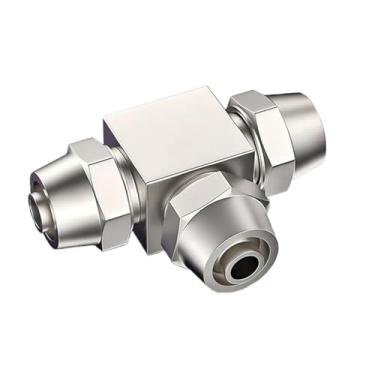 Imagem de 1 peça de encaixe pneumático PE4/6/8/10/12/14/16 Conector fêmea de bloqueio de alta tensão banhado a níquel cobre (KL-PE12)