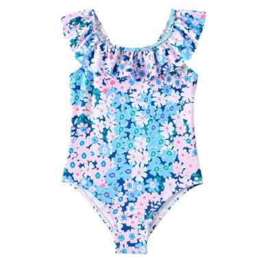 Imagem de Maiô de peça única Angel Season Ruffle Floral Blue 2T