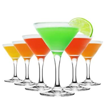 Imagem de TOLASTO Conjunto de 6 copos de martini, copos de coquetel Martini de 160 ml com haste, copos de coquetel reutilizáveis para bar, margarita, uísque, gin, tequila, livre de BPA, prateleira superior