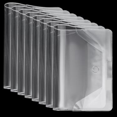 Imagem de NBEADS Pacote com 6 capas de plástico transparente A6, capa protetora para caderno de 29 x 19 cm, substituição para caderno de recortes, capa protetora de relatórios, agendas e livros