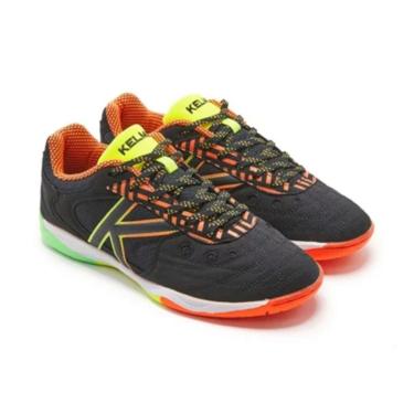 Imagem de Chuteira de Futsal Indoor Copa Kelme Detalhe Laranja Amarelo e Verde-Masculino
