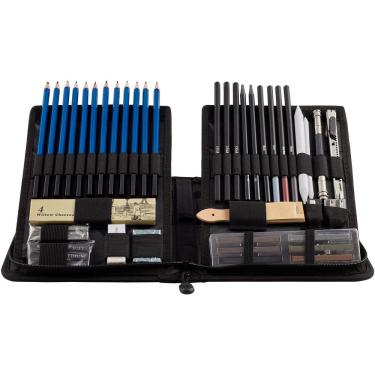 Imagem de Conjunto de lápis de desenho 53 unidades com lápis de carvão de grafite