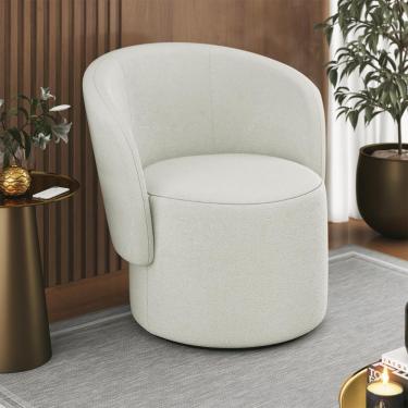 Imagem de Poltrona Moderna Orgânica Bouclê Sala De Estar Balaqui Decor Cor: Boucle Bege