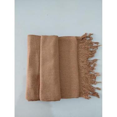 Imagem de Manta Para Sofá de Cama Solteiro 210x120 cm – Protetora e Decorativa em Algodão Toque de Luxo e Sofisticação (Caramelo)