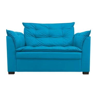Imagem de Sofá Dandara 2 Lugares Suede Compacto Estofado Confortável Suede Diver