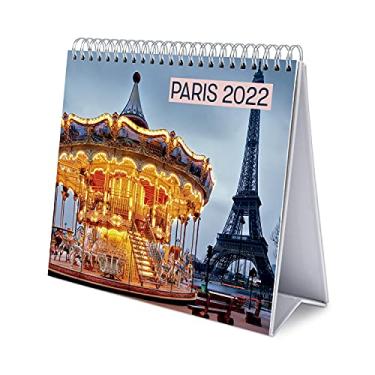 Imagem de Grupo Erik Calendário oficial de Paris 2022 – Calendário de mesa 2022 Paris Desk Calendar 2022-12 meses 2022, Paris Gold (CS22026)